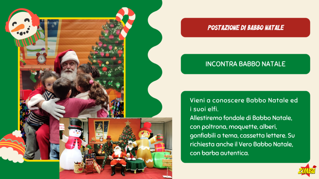 Allestimento casa di Babbo Natale